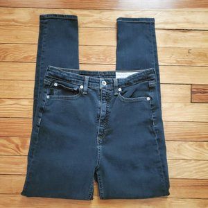 rag & bone Jane Super High Rise Skinny Jeans In Blackbird Sz 27